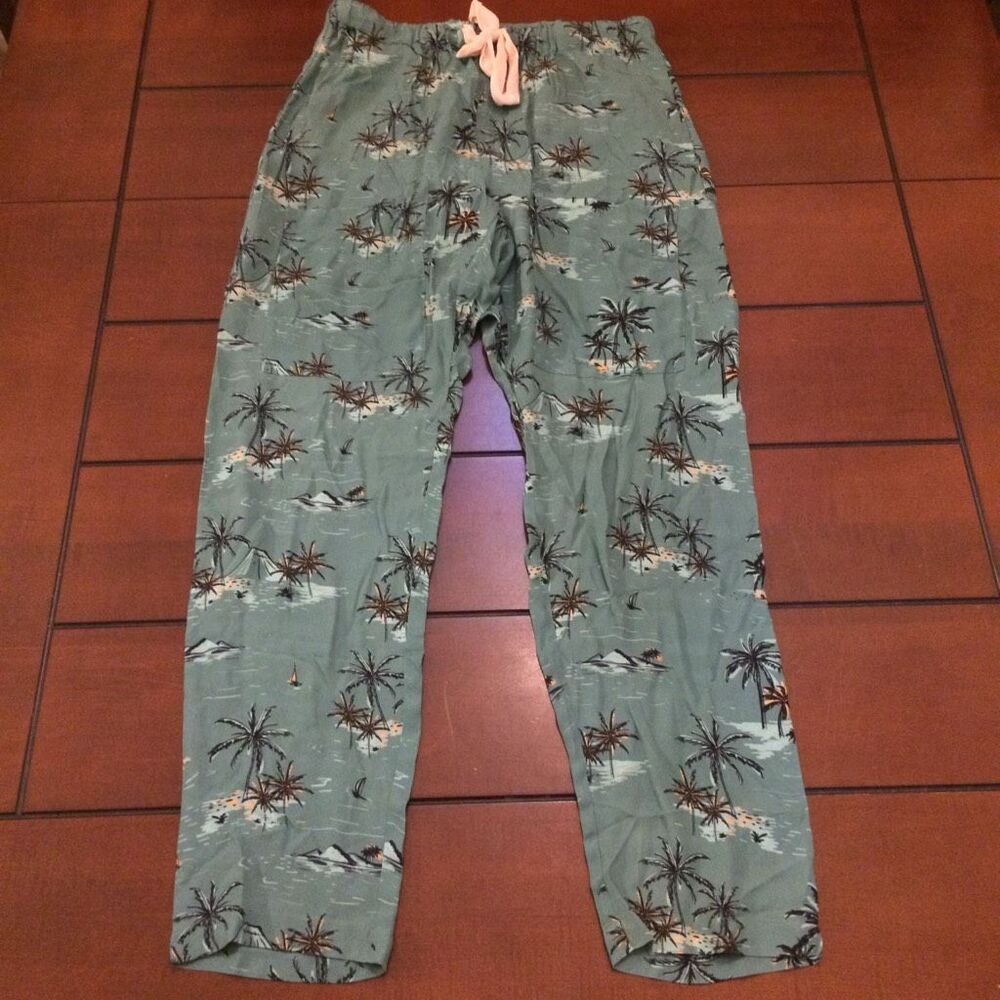NWT Sandrine Rose x Free People small lagoon island green pants